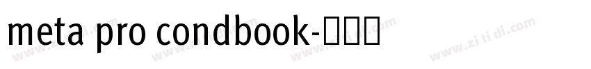 meta pro condbook字体转换